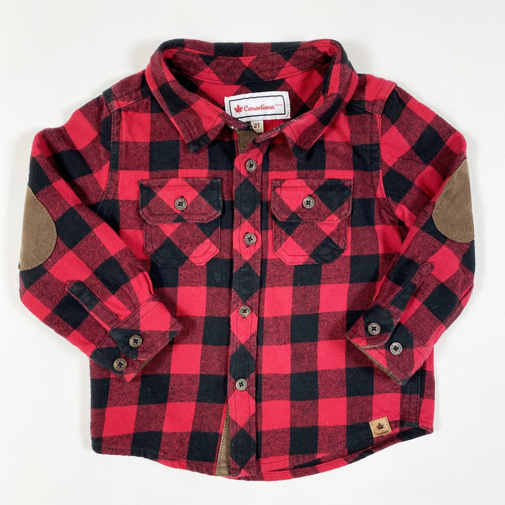 Canadiana red/black plaid lumberjack shirt 2T