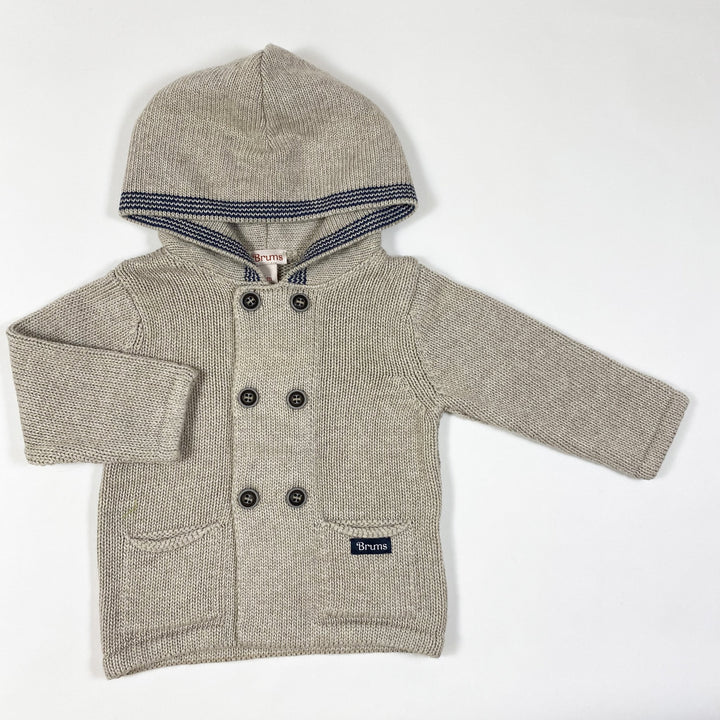Brums hooded knit cardigan 6M