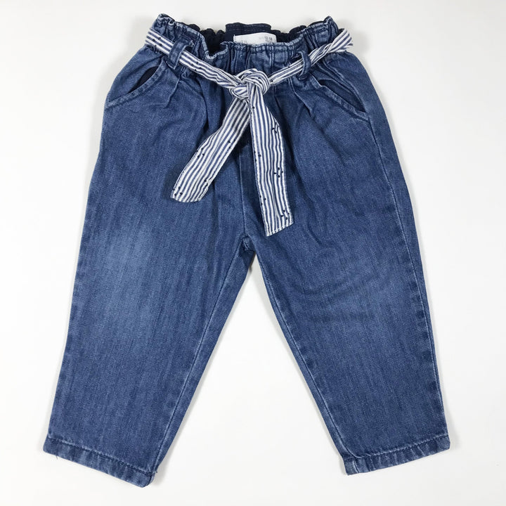 Zara blue jeans with belt 12-18M/86