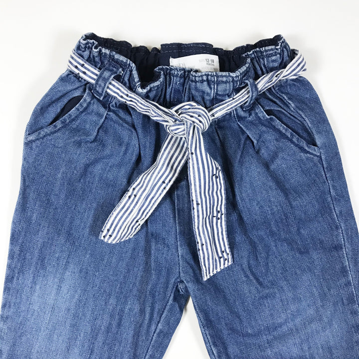 Zara blue jeans with belt 12-18M/86