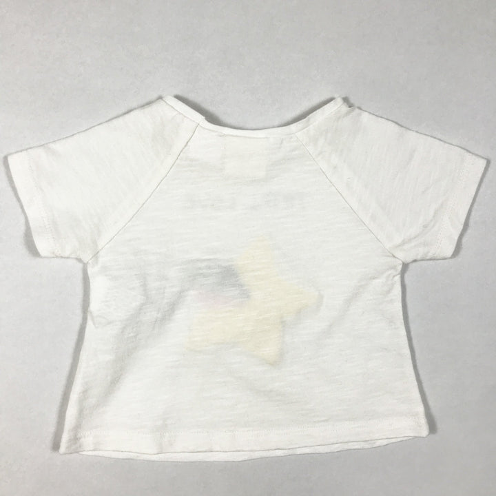 Zara white short-sleeved t-shirt with star application 3-6M/68