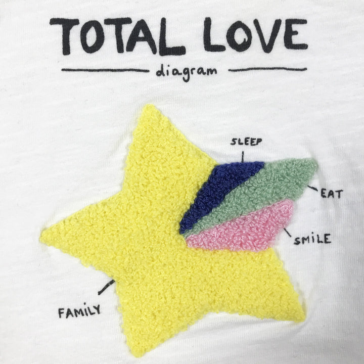 Zara white short-sleeved t-shirt with star application 3-6M/68