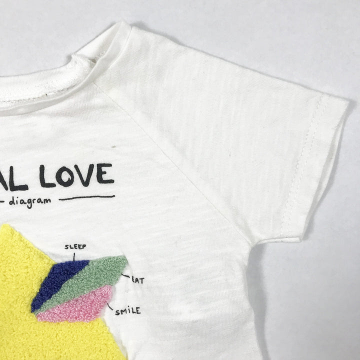 Zara white short-sleeved t-shirt with star application 3-6M/68