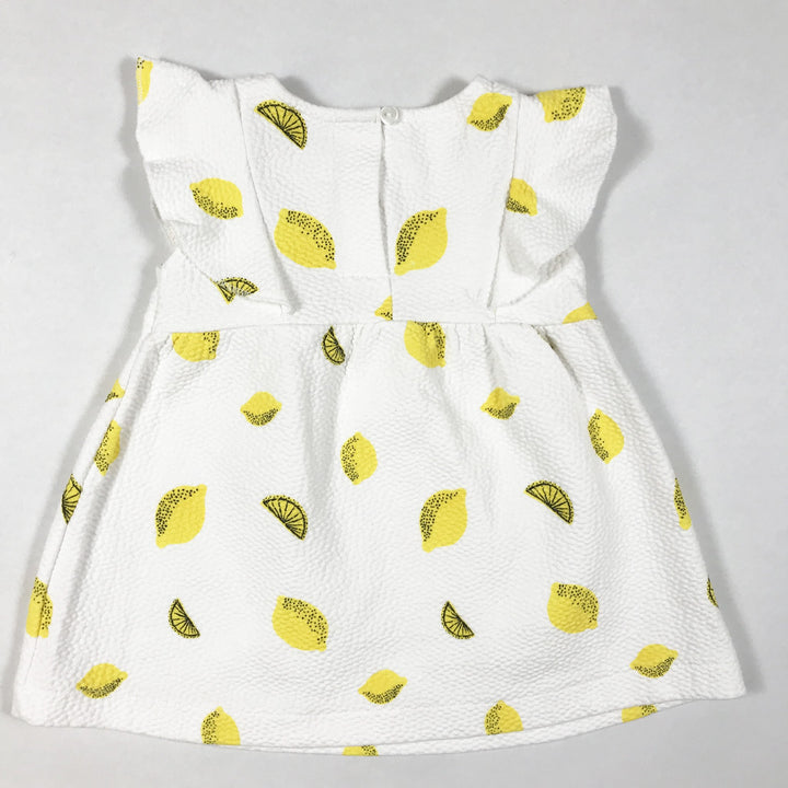 Zara white sleeveless dress with lemon print 3-6M/68