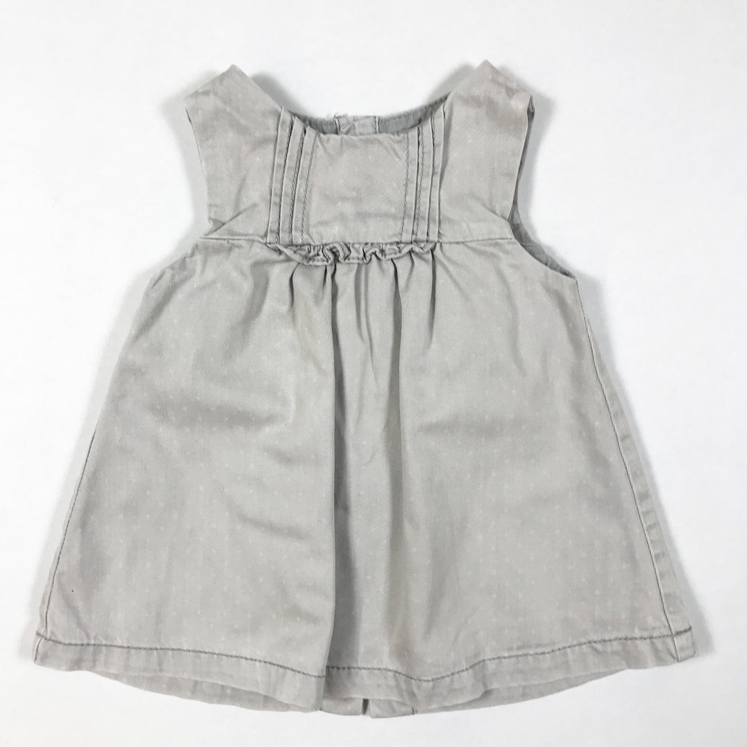 Zara greige sleeveless dress with frill detail 3-6M/68