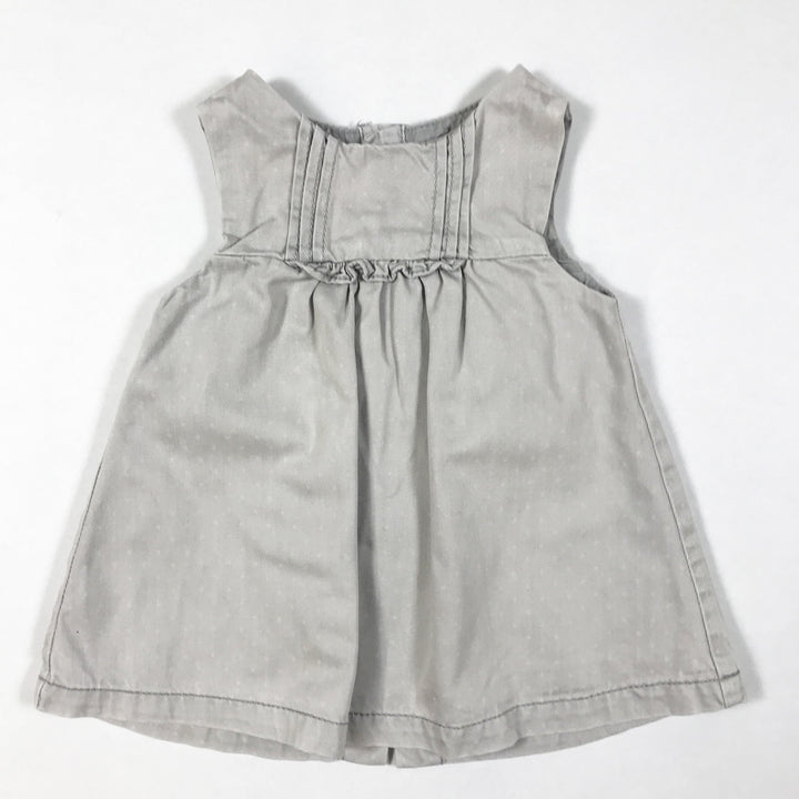 Zara greige sleeveless dress with frill detail 3-6M/68