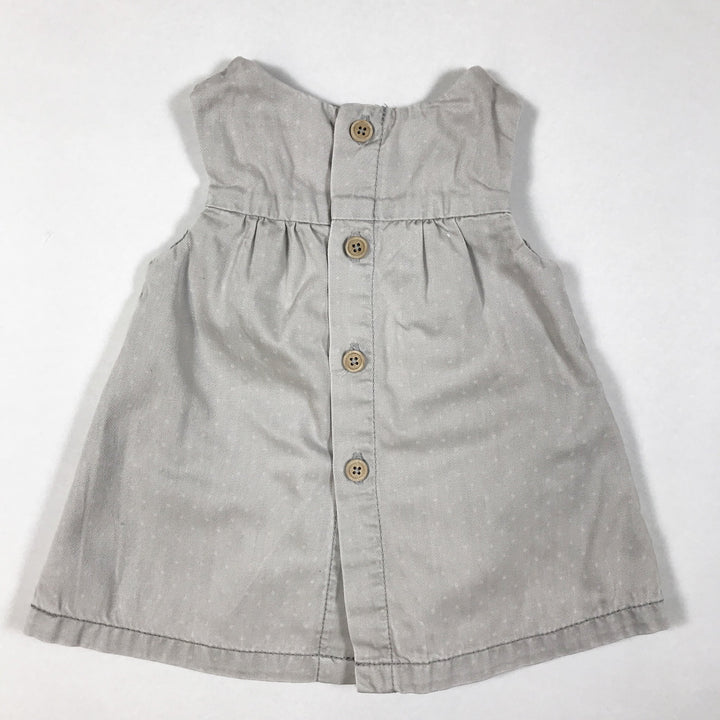 Zara greige sleeveless dress with frill detail 3-6M/68