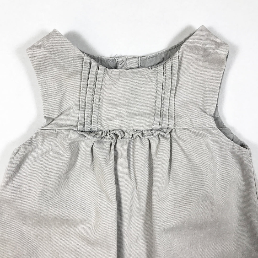 Zara greige sleeveless dress with frill detail 3-6M/68