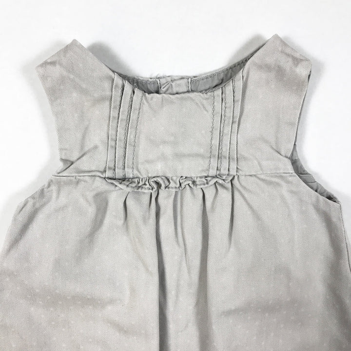 Zara greige sleeveless dress with frill detail 3-6M/68