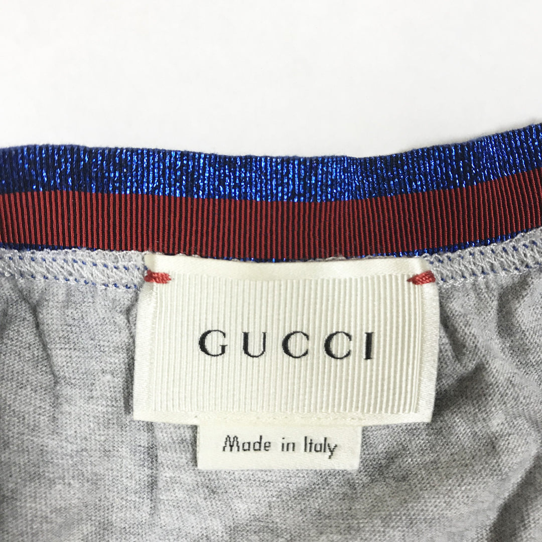 Gucci Kids grey jersey skirt with elastic glitter waistband 6-9M