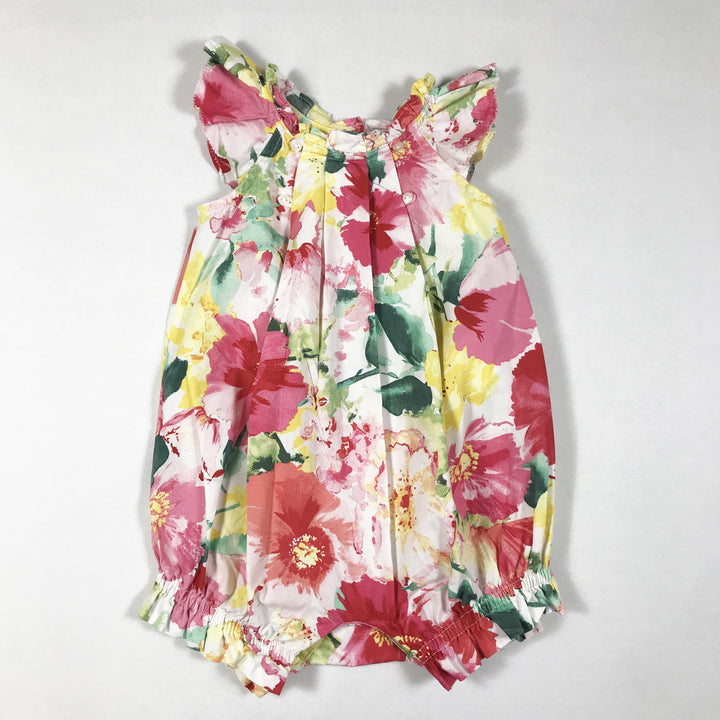 Ralph Lauren floral sleeveless romper with pleats 3M