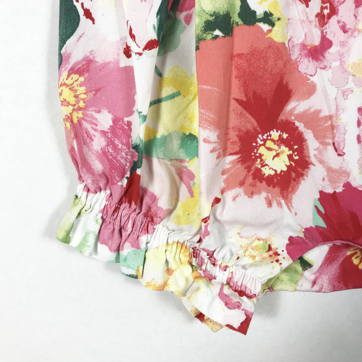 Ralph Lauren floral sleeveless romper with pleats 3M