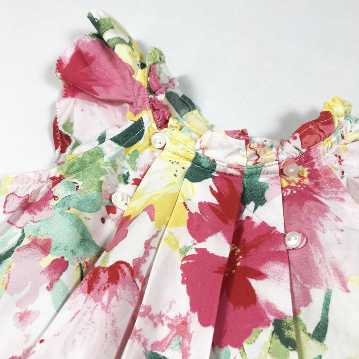 Ralph Lauren floral sleeveless romper with pleats 3M