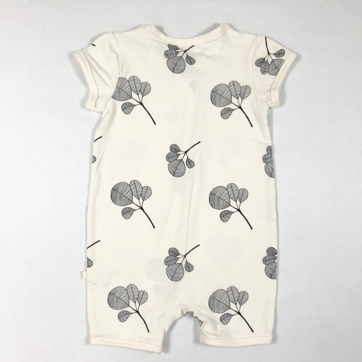 Wilson + Frenchy organic short-sleeved fan leaf print zip jumpsuit 12-18M