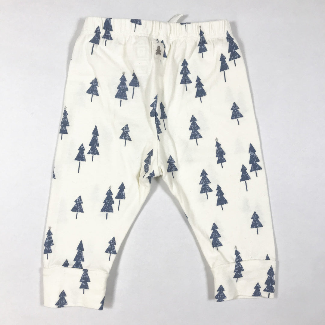 Baby Gap white tree print drawstring leggings 6-12M