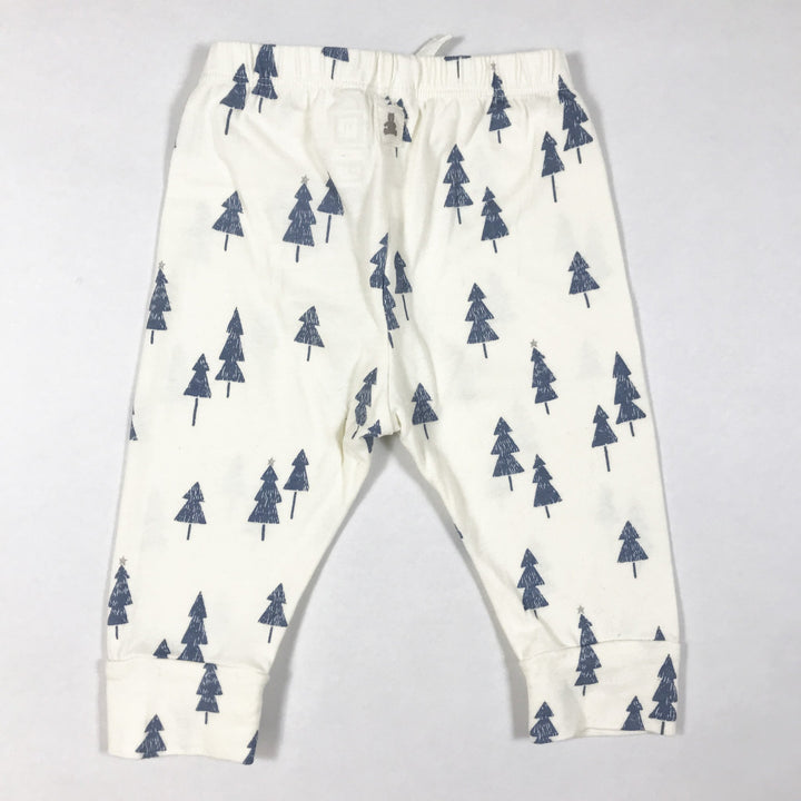 Baby Gap white tree print drawstring leggings 6-12M