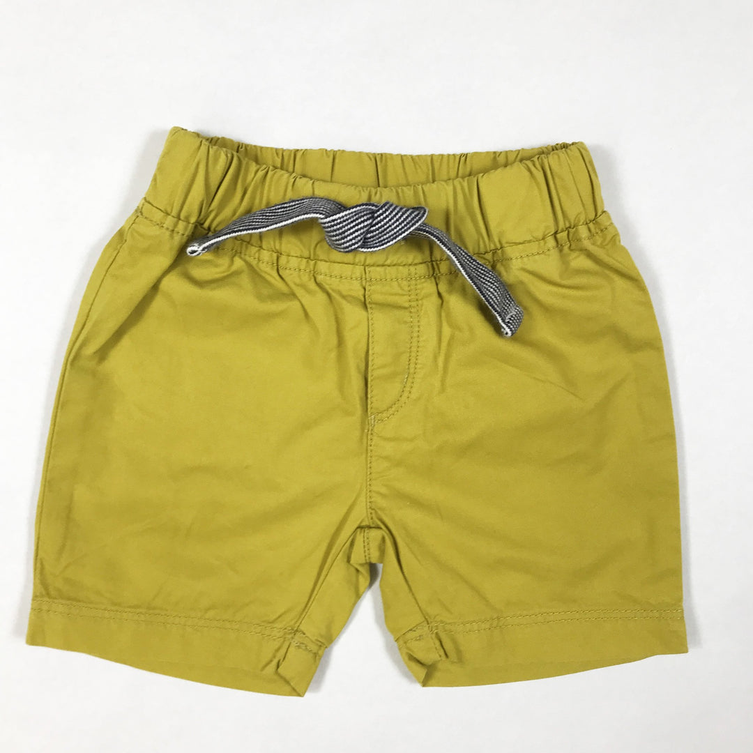 Petit Bateau mustard chino shorts 6M/67