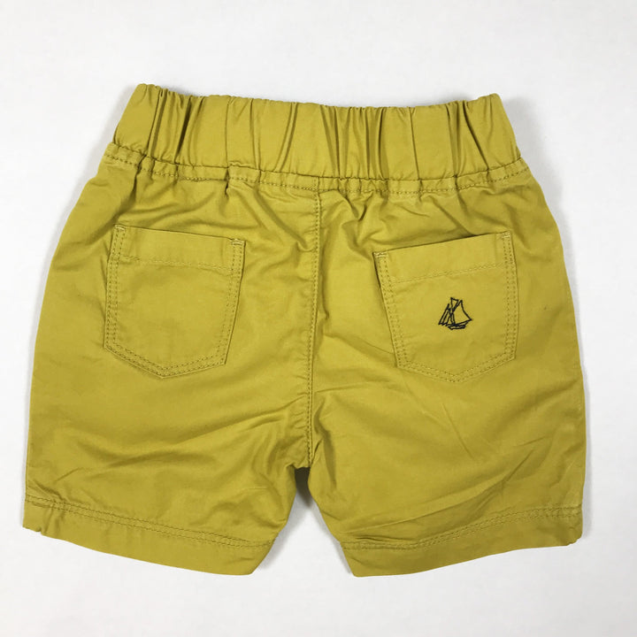 Petit Bateau mustard chino shorts 6M/67