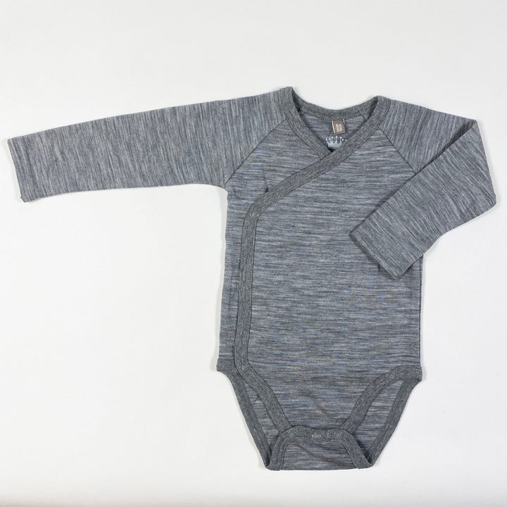 Hust & Claire grey long-sleeved wickelbody 6M/68