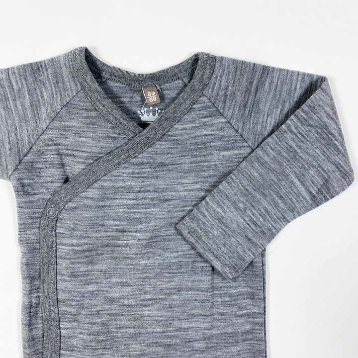 Hust & Claire grey long-sleeved wickelbody 6M/68