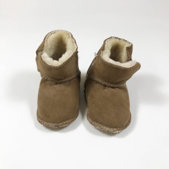 UGGS brown fur-lined pram boots 14cm