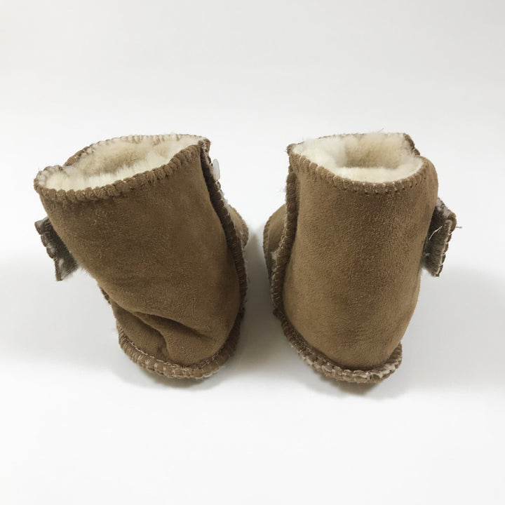UGGS brown fur-lined pram boots 14cm
