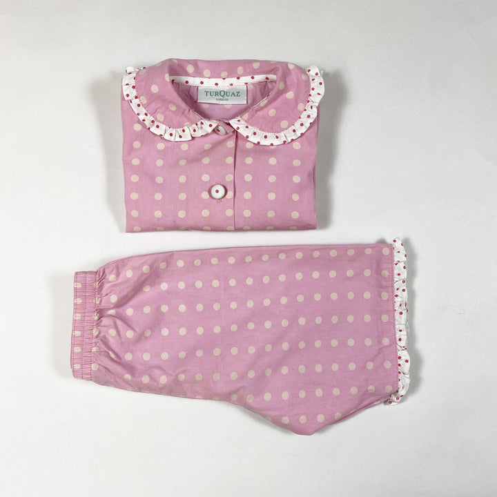 Turquaz pink polka dot pyjama set 9-12M