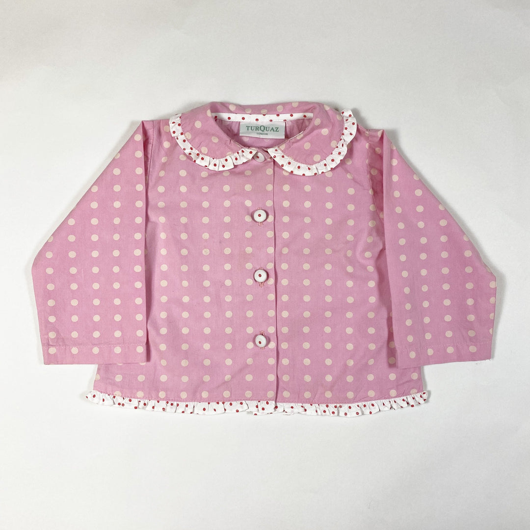 Turquaz pink polka dot pyjama set 9-12M