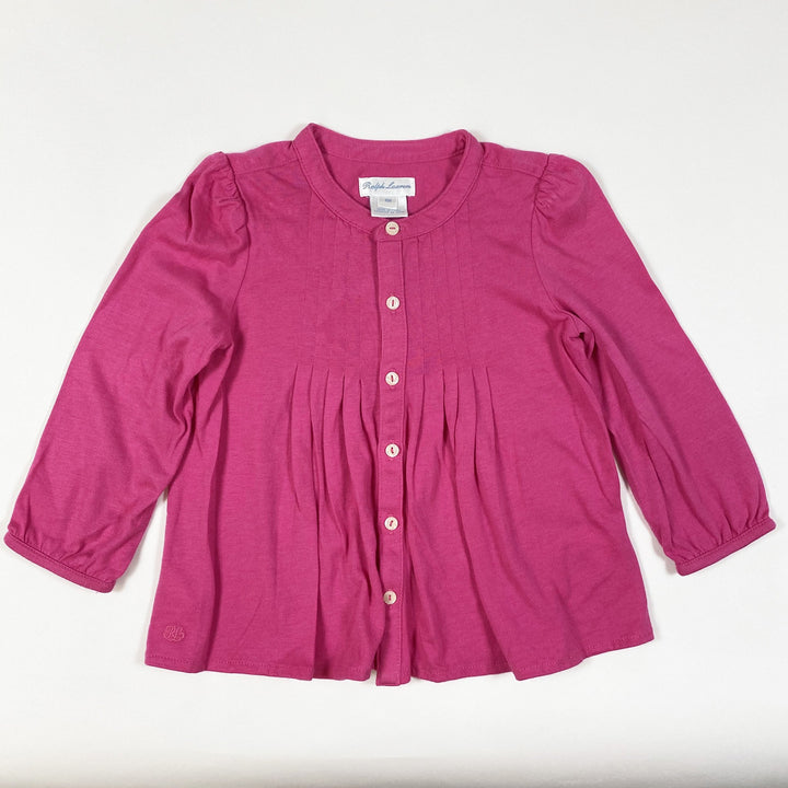 Ralph Lauren fuchsia long-sleeved blouse 18M
