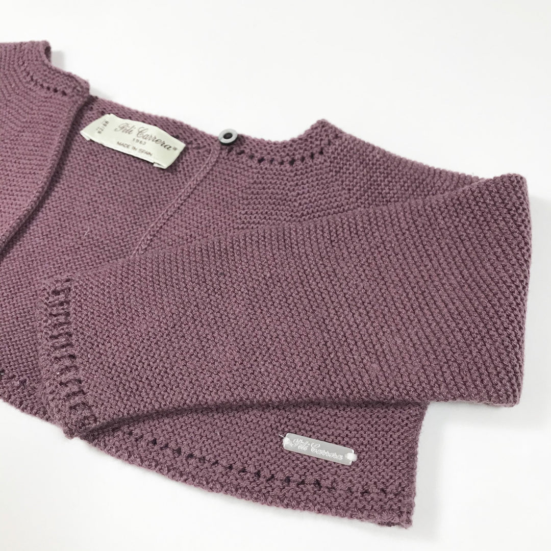 Pili Carrera soft purple long-sleeved bolero 18M/82-88