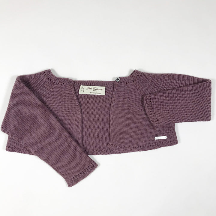 Pili Carrera soft purple long-sleeved bolero 18M/82-88