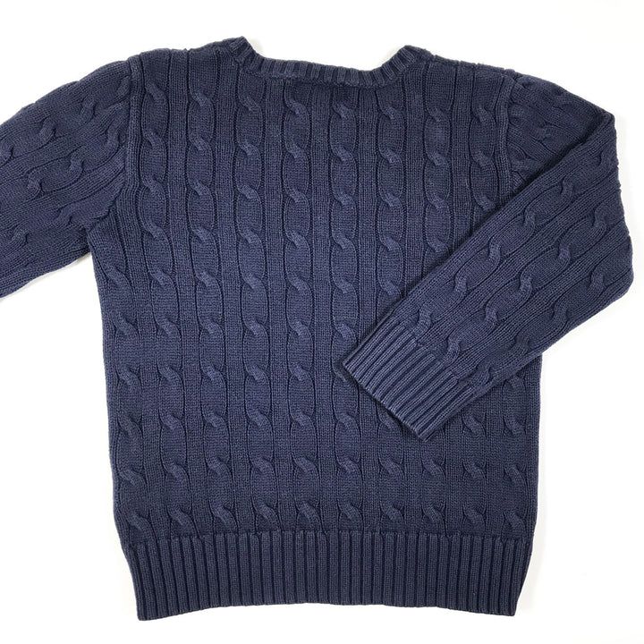 Ralph Lauren navy cable knit long-sleeved pullover 5Y