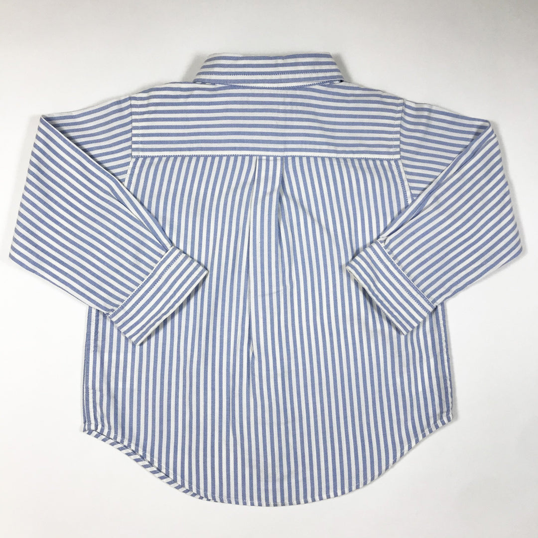 Ralph Lauren blue and white striped long-sleeved button down oxford shirt 24M