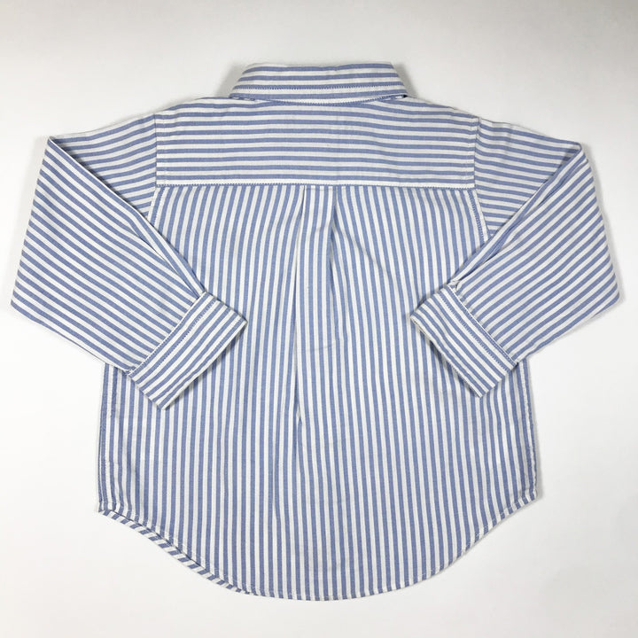 Ralph Lauren blue and white striped long-sleeved button down oxford shirt 24M