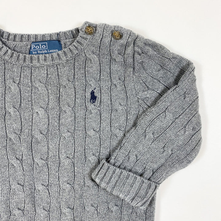 Ralph Lauren dark grey cable knit pullover 2Y