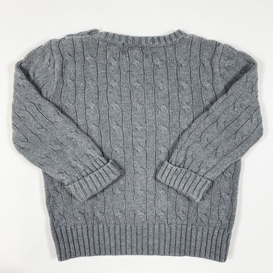 Ralph Lauren dark grey cable knit pullover 2Y