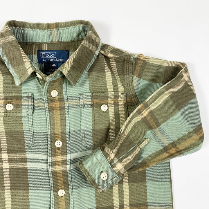 Ralph Lauren green lumberjack shirt 2Y