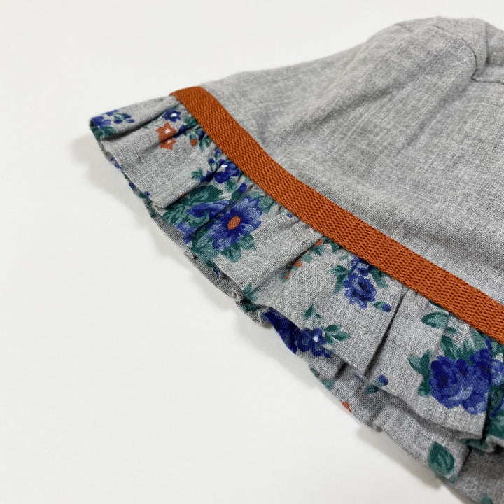 Pureté du Bebe grey bonnet with floral detail 9M