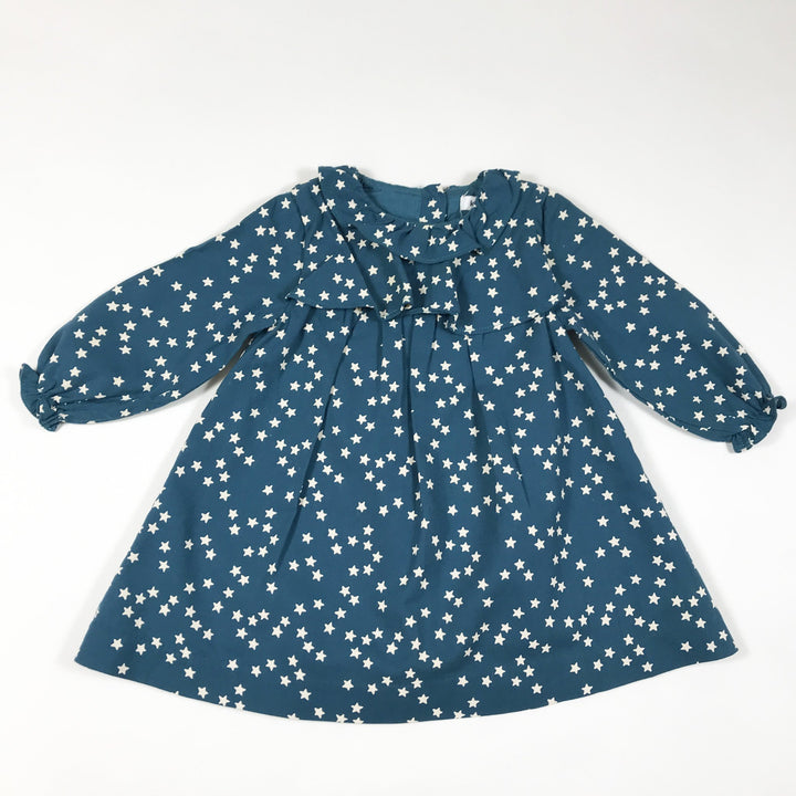 Knot teal star print long-sleeved dress 6M/68