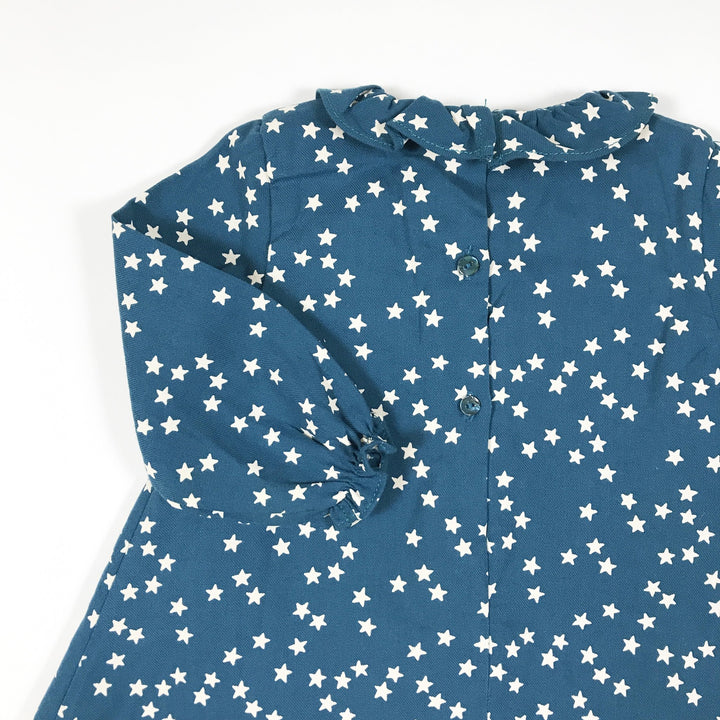 Knot teal star print long-sleeved dress 6M/68