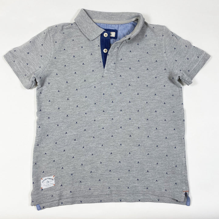 Massimo Dutti grey short-sleeved polo shirt 7-8Y/128-134