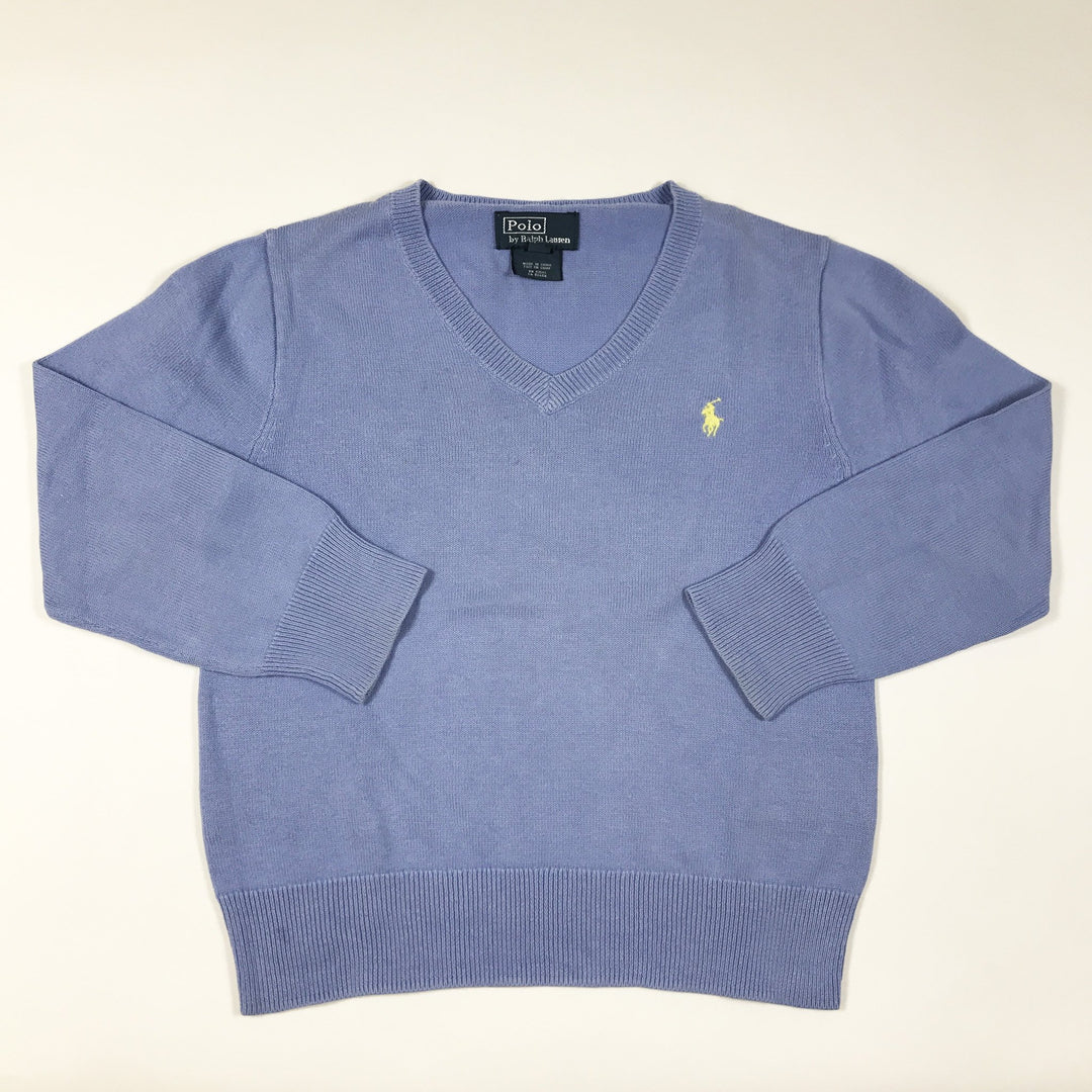 Ralph Lauren sky blue v-neck long-sleeved pullover 5Y