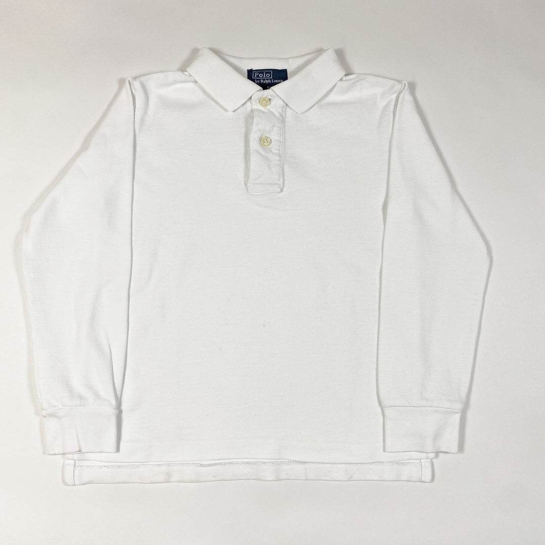 Ralph Lauren weisses Langarm-Poloshirt 5Y