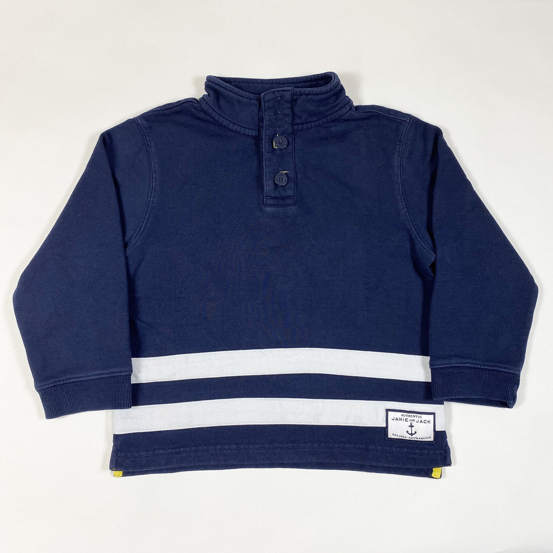 Janie and Jack blue long-sleeved rugby shirt 4Y