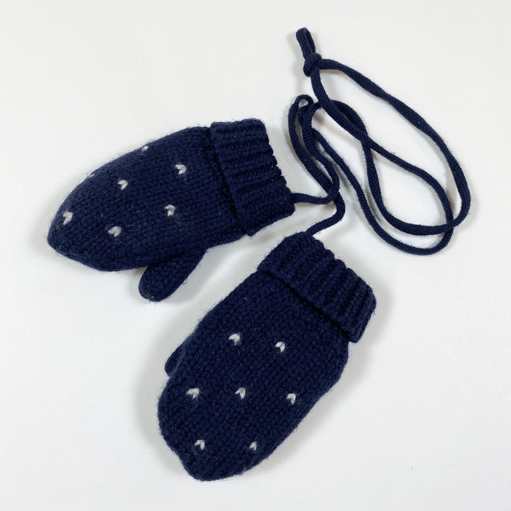 Jacadi blue knitted mitten set T2
