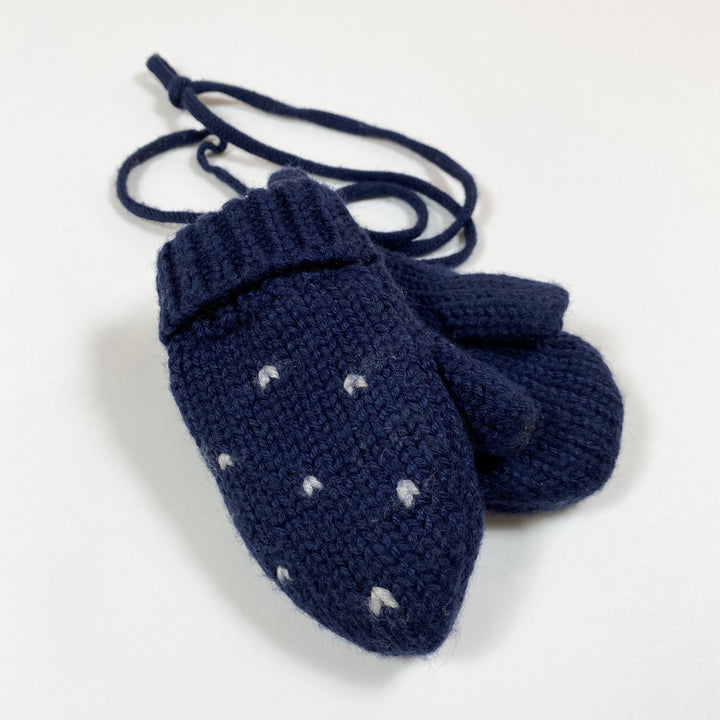 Jacadi blue knitted mitten set T2