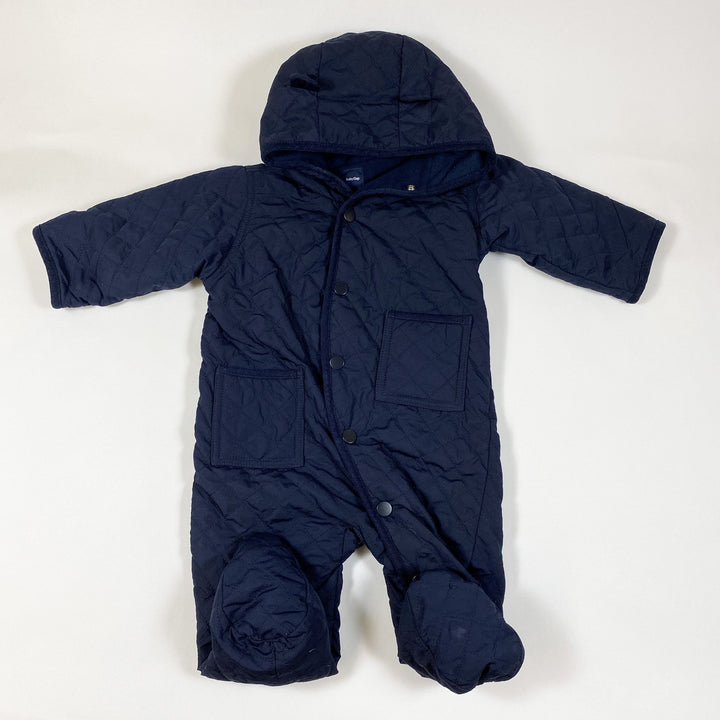 Gap navy quilted overall with hood 6-12M/75