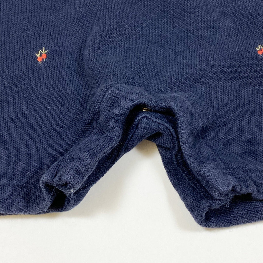 Gap Beatrix Potter marineblauer Polo-Einteiler mit Gemüsestickerei 6-12M