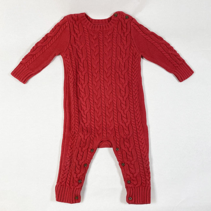 Baby Gap red long-sleeved knit onesie 6-12M/74