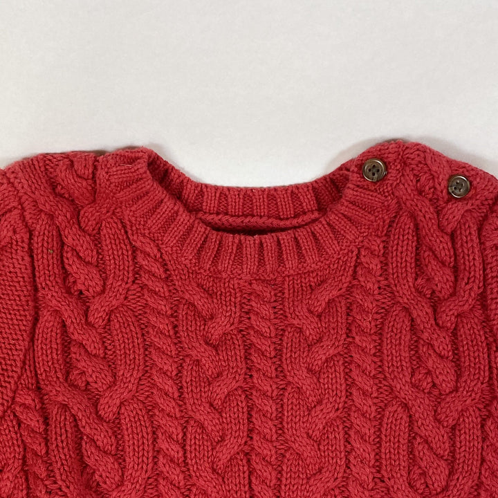 Baby Gap red long-sleeved knit onesie 6-12M/74